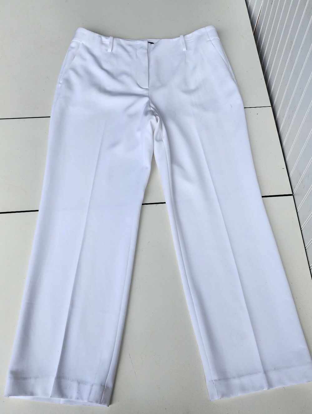 Talbots Southampton Pants Womens White Wide Leg Career Casual Sz 16